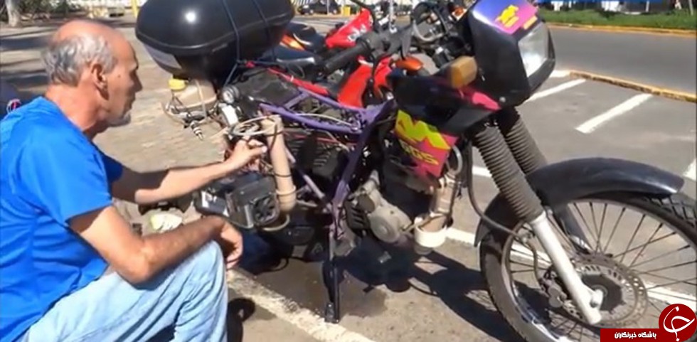 موتورسیکلتی که به جای بنزین با آب کار می‌کند +تصاویر