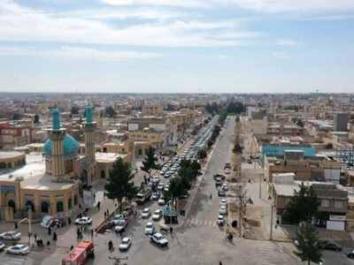 فیلم؛ تصاویر هوایی از راهپیمایی حماسی و باشکوه خودرویی ۲۲ بهمن در سرخس