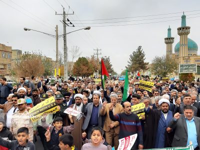 اجتماع و راهپیمایی سرخسی‌ها در حمایت از قیام ملت فلسطین