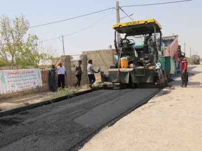 بهسازی ۲ هزار متر مربع از معابر روستای نوبنیاد توسط پالایشگاه گاز سرخس