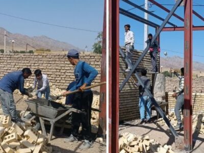 خبر خوب؛ آغاز ساخت ۲ کلاس درس جدید در مدرسه روستای کلاته عوض سرخس