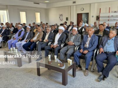 دیدار مسئولان قضائی دادگستری سرخس با جمعی از معتمدان و متنفذان شهرستان