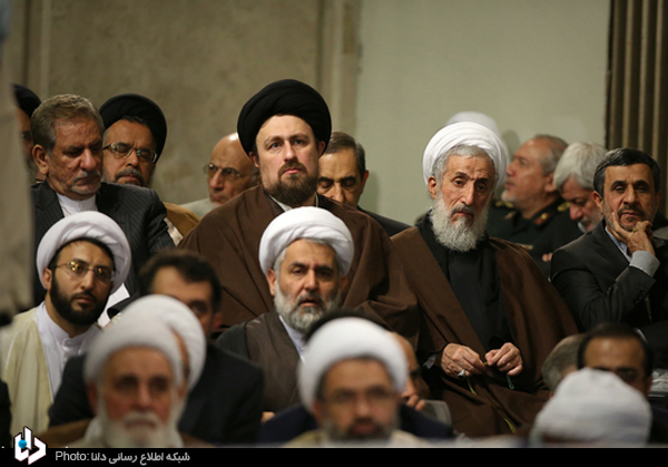 احمدی نژاد و سید حسن در دیدار رهبری+عکس