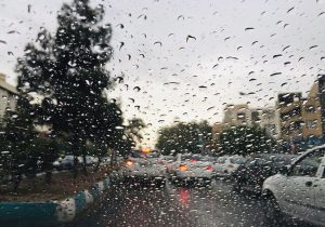 توفان و بارش شدید باران در جاده سرخس – مشهد